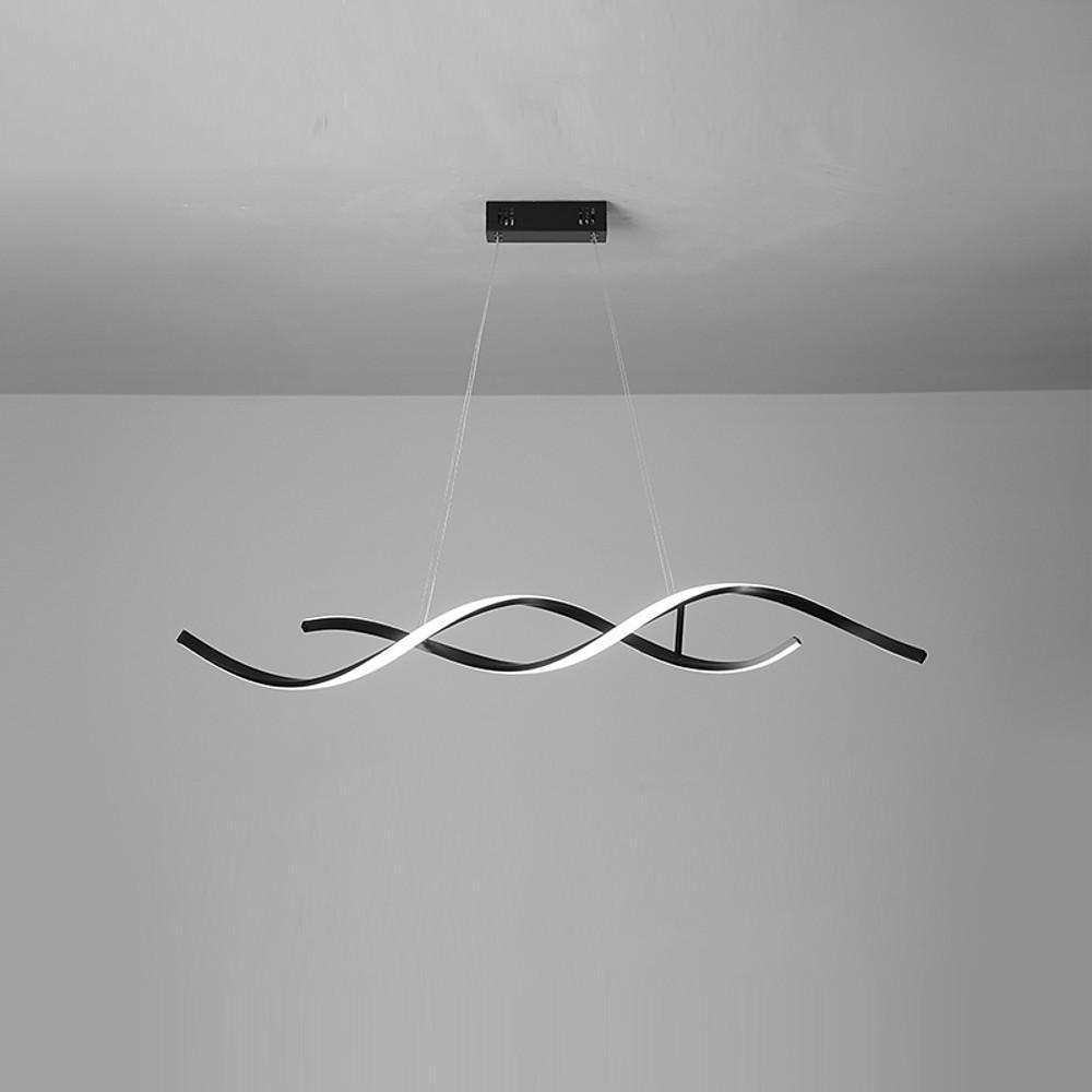 Wave Design Modern Pendant Light Metal & PVC Minimalist Ceiling Lamp