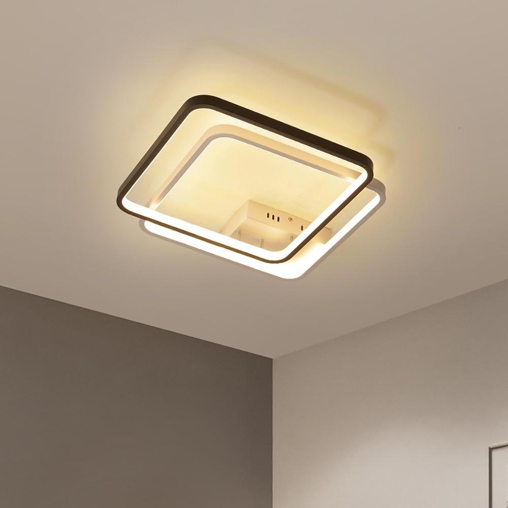 Square Flush Mount LED Ceiling Light - Modern Minimalist Design