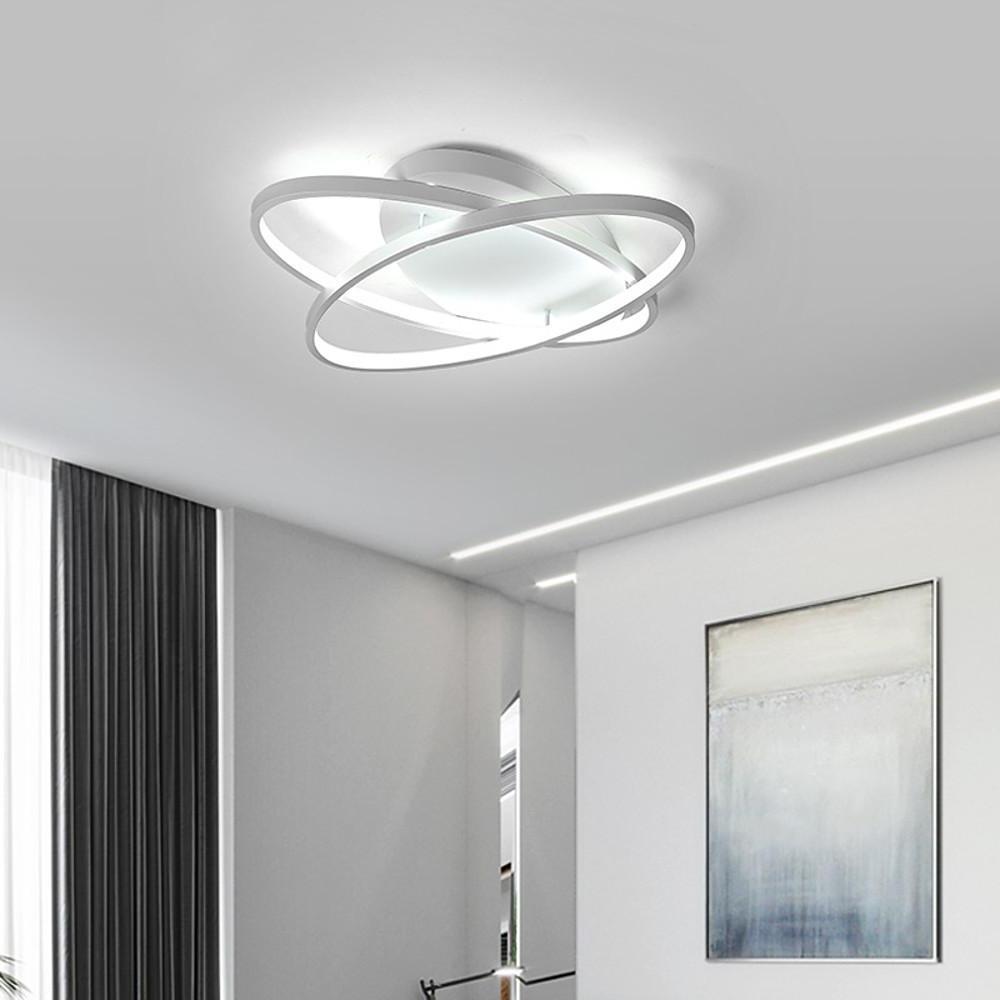2 Ring Contemporary LED Flush Mount Ceiling Light