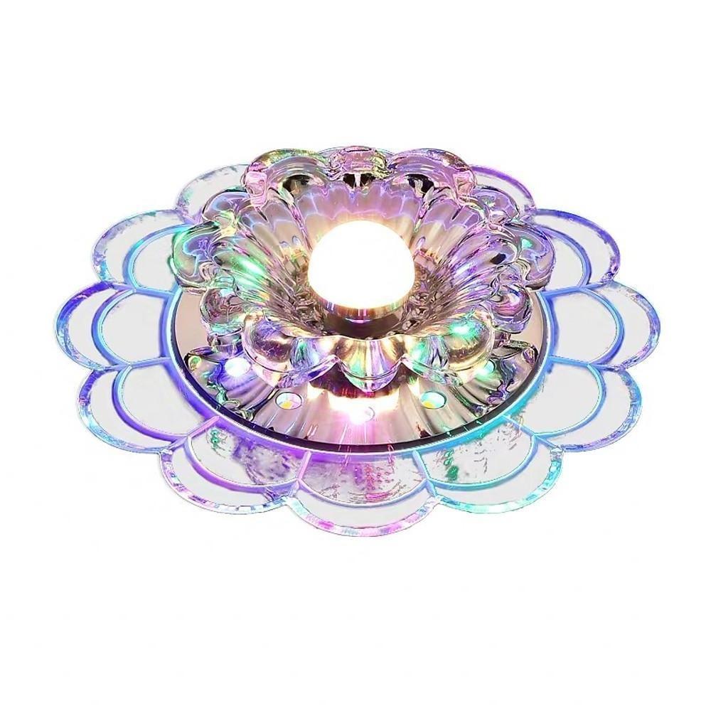 Floral Crystal Flush Mount LED Ceiling Light for Kids & Entryway