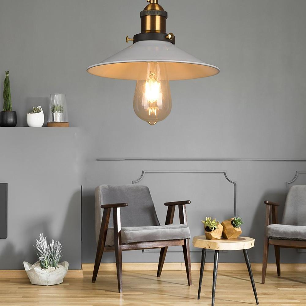 Industrial Cone Pendant Light - Adjustable Metal Downlight