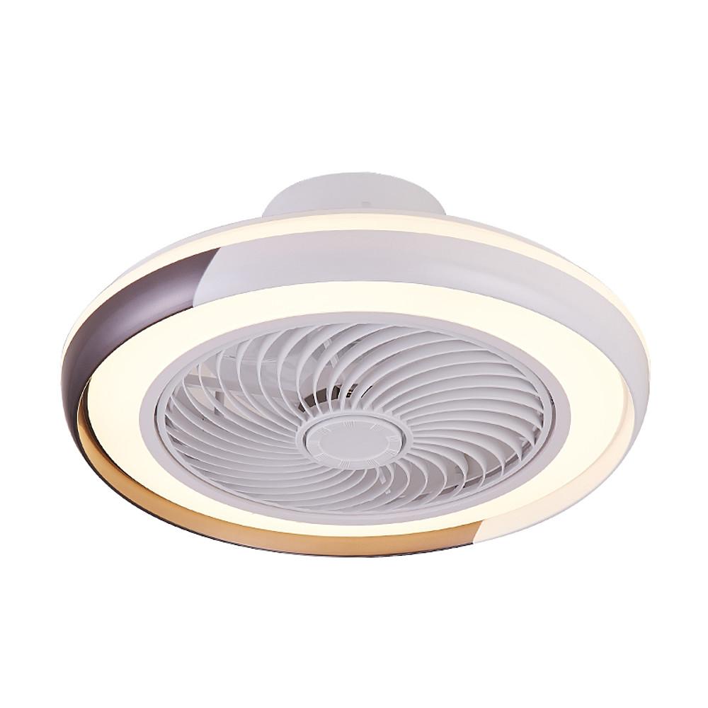 Modern Round Bladeless Ceiling Fan with Dimmable LED Light