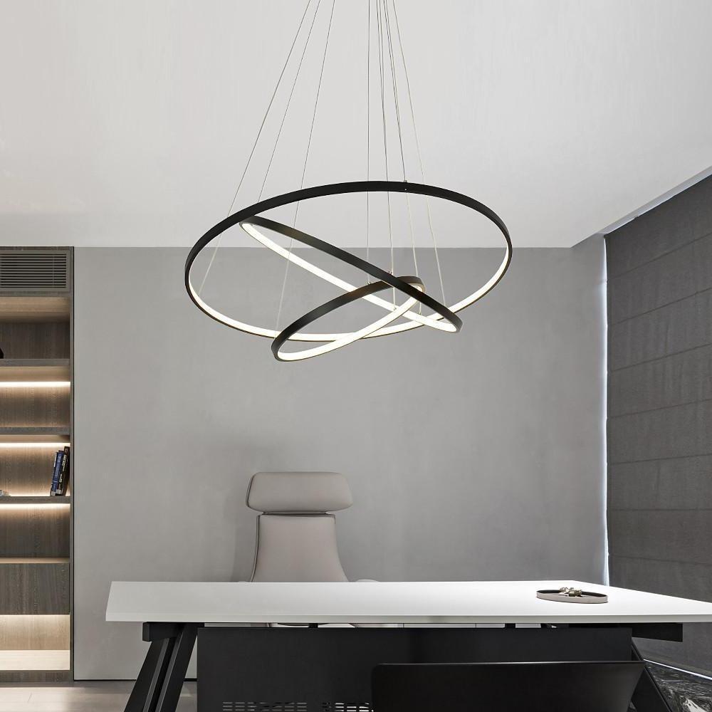 Interweaved Ring Dimmable LED Modern Chandelier Pendant Light