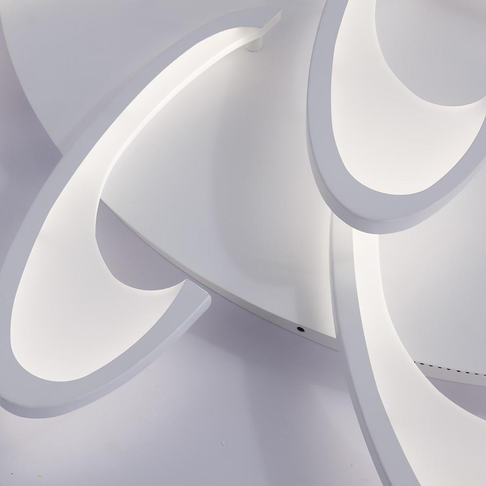 Modern Geometric Wave Flush Mount Ceiling Light with LED 28 Inch