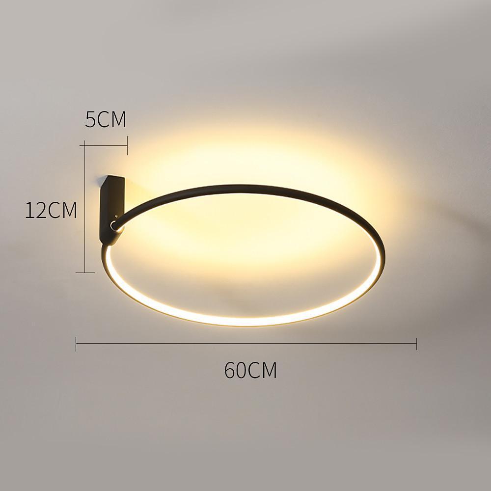 Modern Abstract Dual Circle LED Flush Mount Ceiling Light