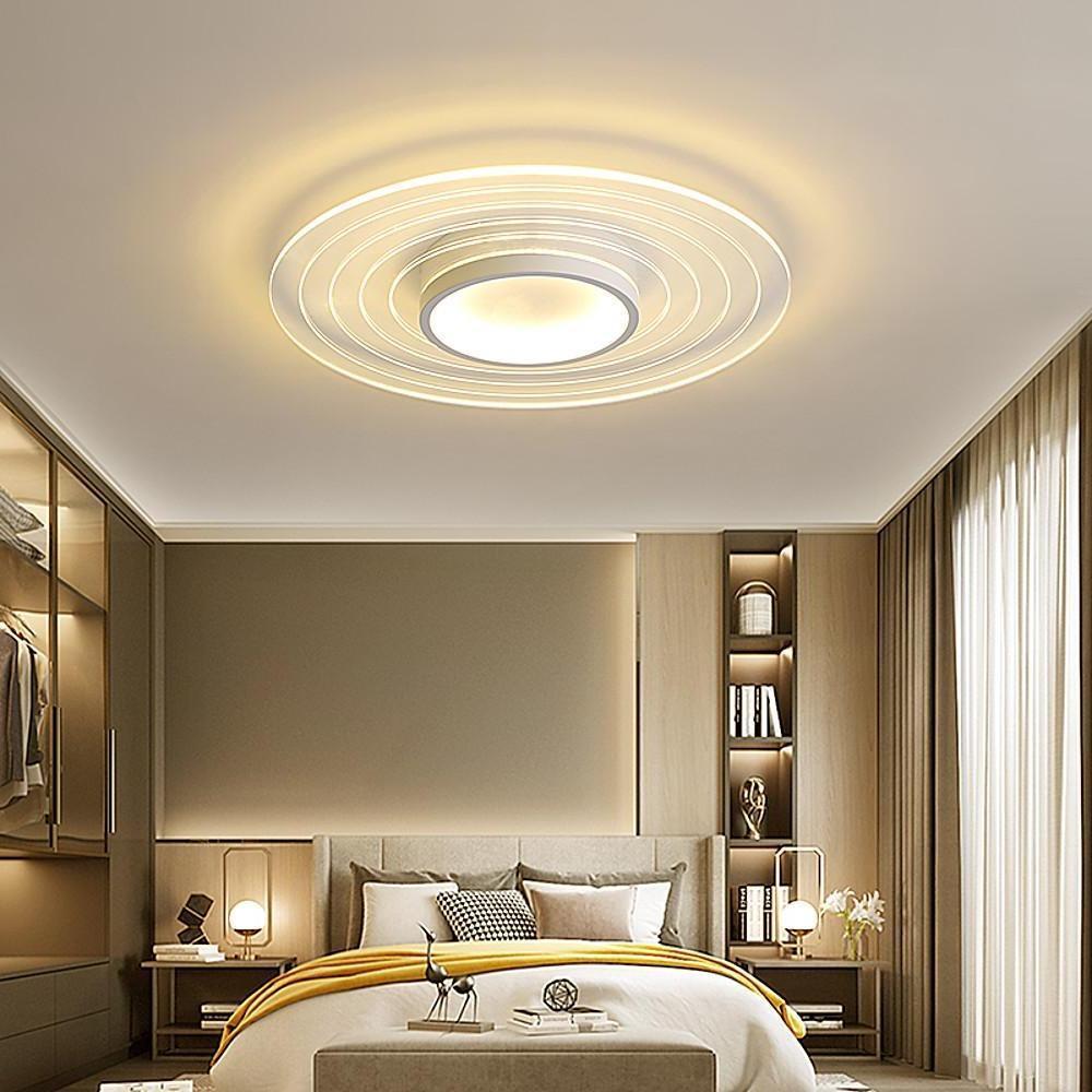 Modern Multi-Circle Dimmable LED Flush Mount Ceiling Light