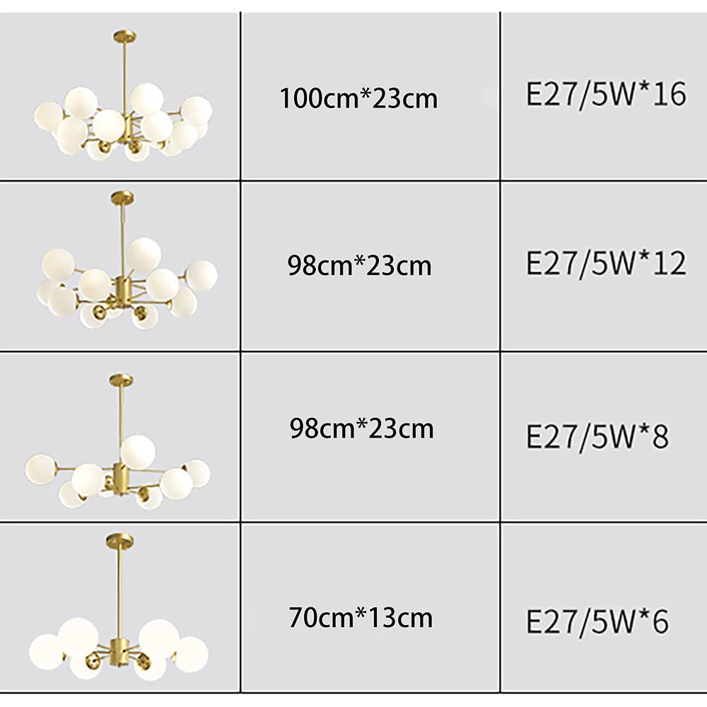 Globe Cluster Pendant Light | Metal & Glass LED Ceiling Fixture