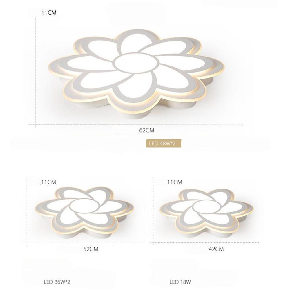 Modern Flower Flush Mount LED Ceiling Light Metal & Acrylic