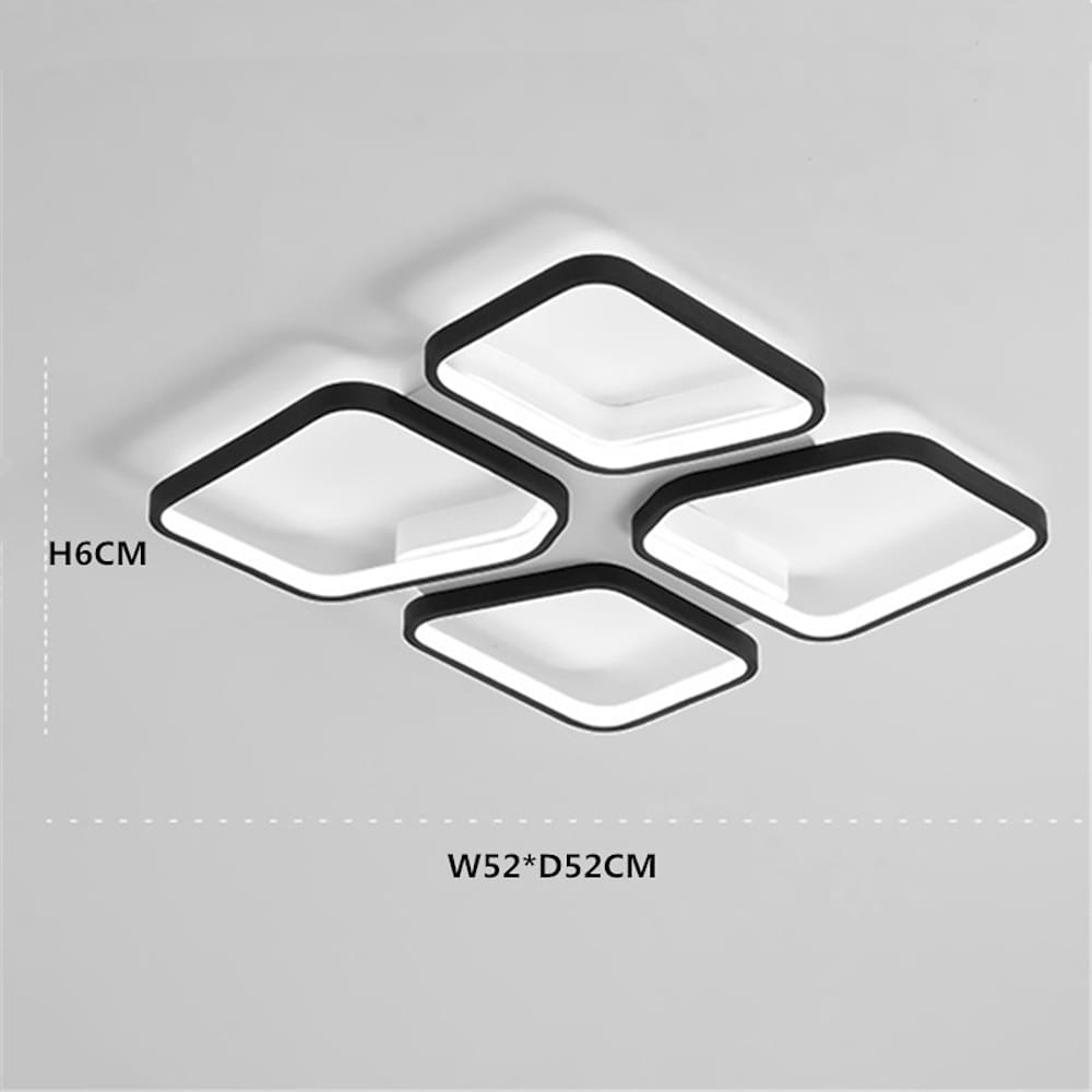 Geometric Flush Mount LED Ceiling Light | Aluminum & Silica Gel