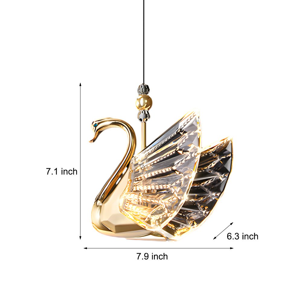Swan Design LED Pendant Light - Modern Minimalist Hanging Lamp