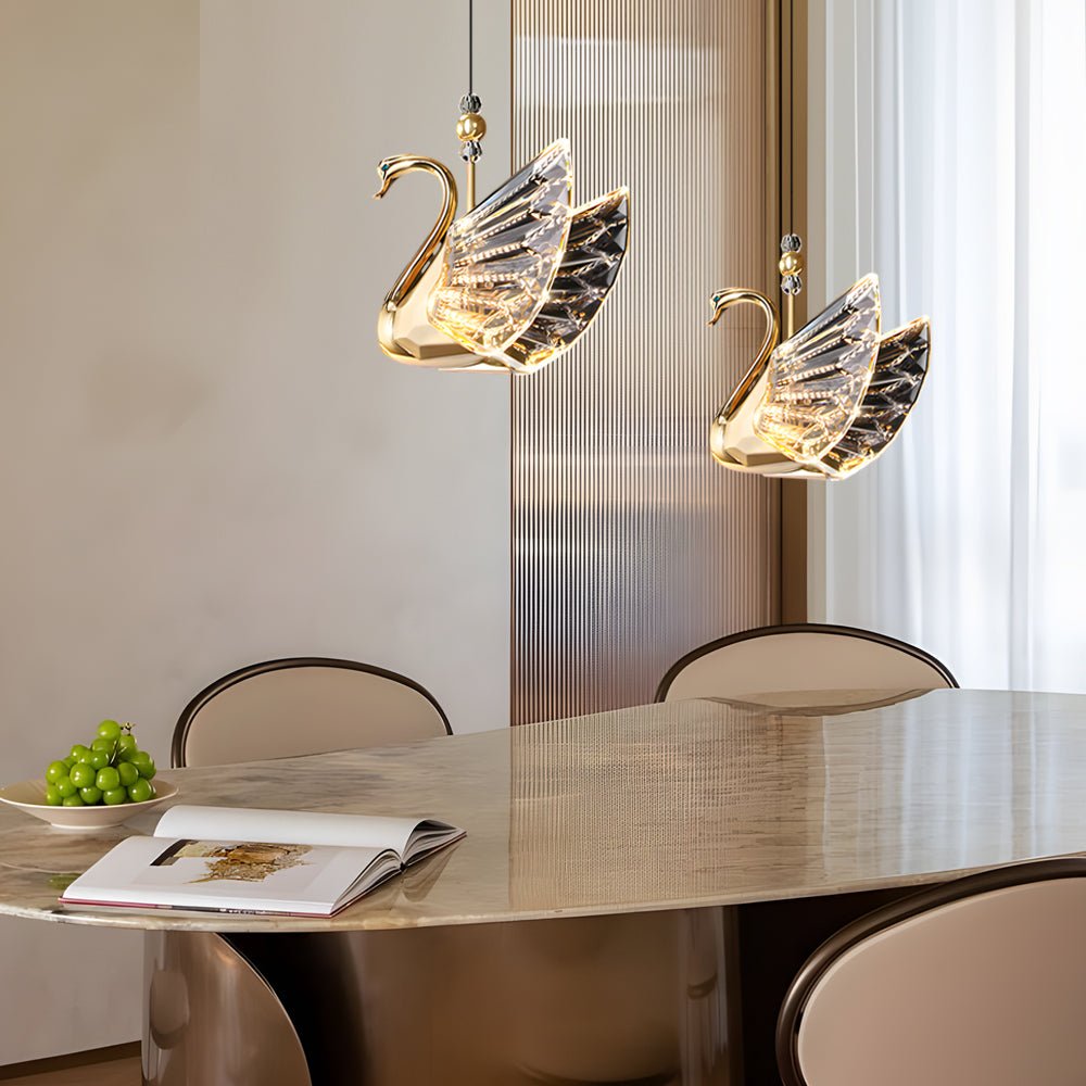 Swan Design LED Pendant Light - Modern Minimalist Hanging Lamp