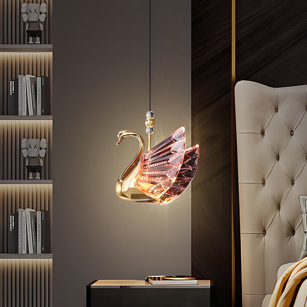 Swan Design LED Pendant Light - Modern Minimalist Hanging Lamp