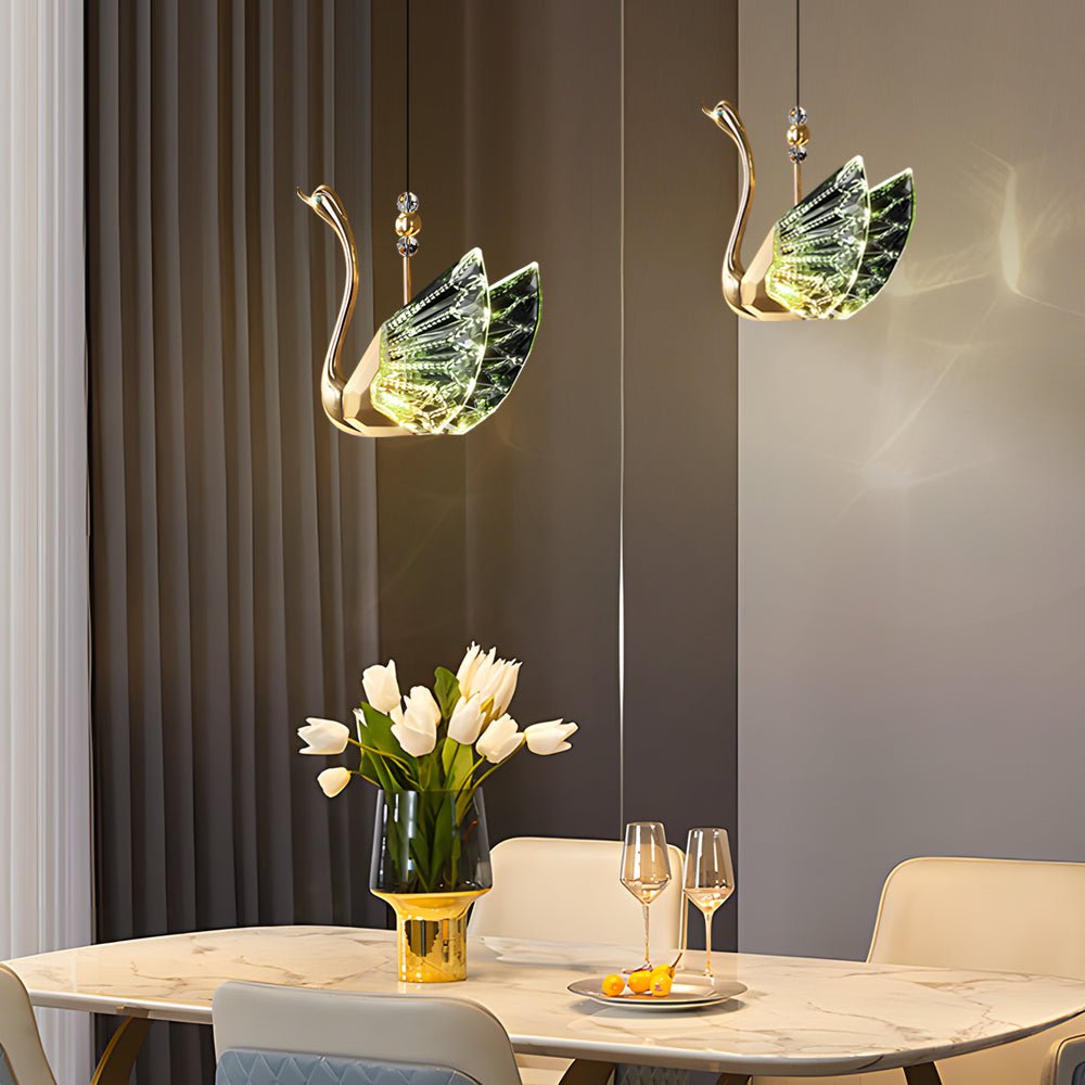 Swan Design LED Pendant Light - Modern Minimalist Hanging Lamp
