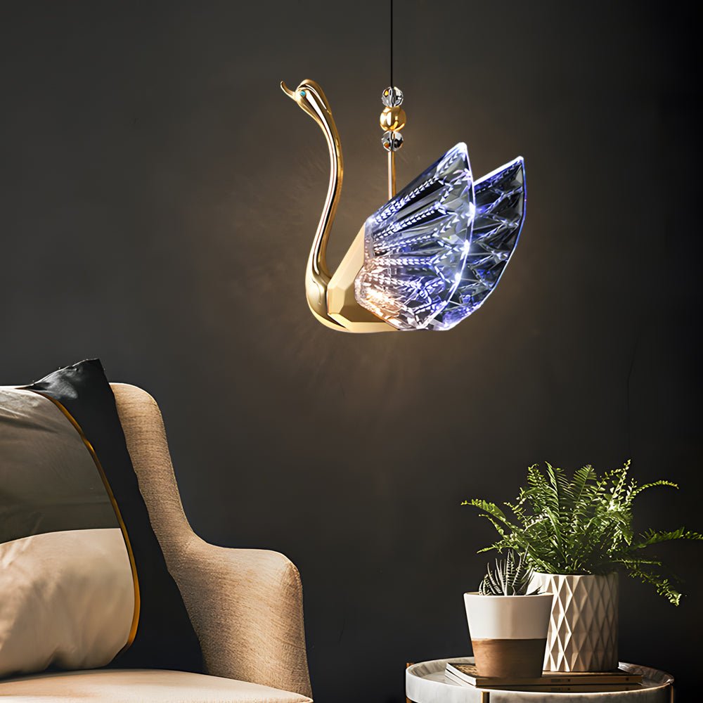 Swan Design LED Pendant Light - Modern Minimalist Hanging Lamp