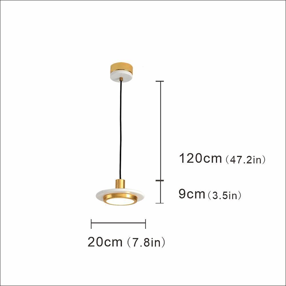 Industrial Modern Metal Pendant Light with Acrylic Shade