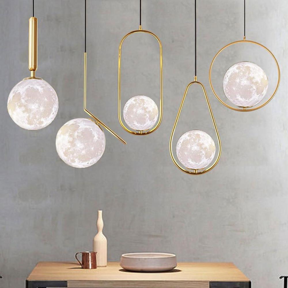 Modern Oval Pendant Light with Acrylic Shade - LED 5W