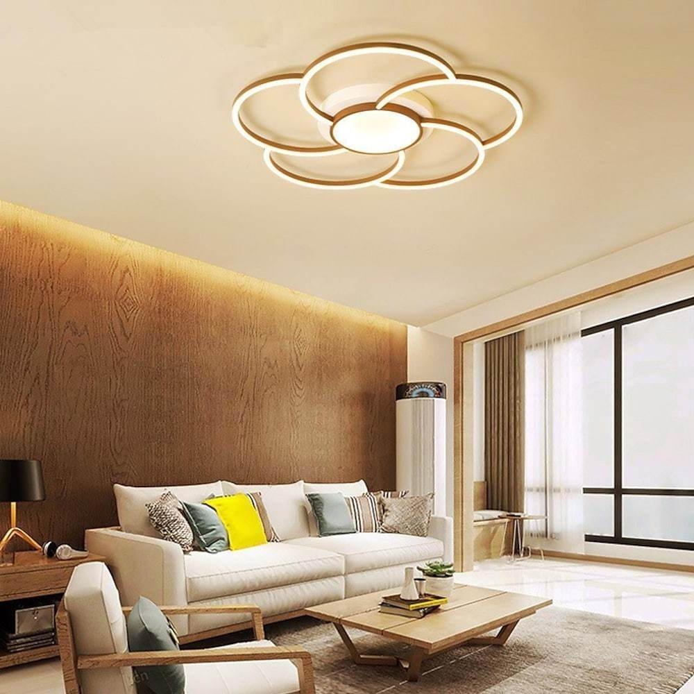 Modern Geometric LED Flush Mount Ceiling Light - Aluminum