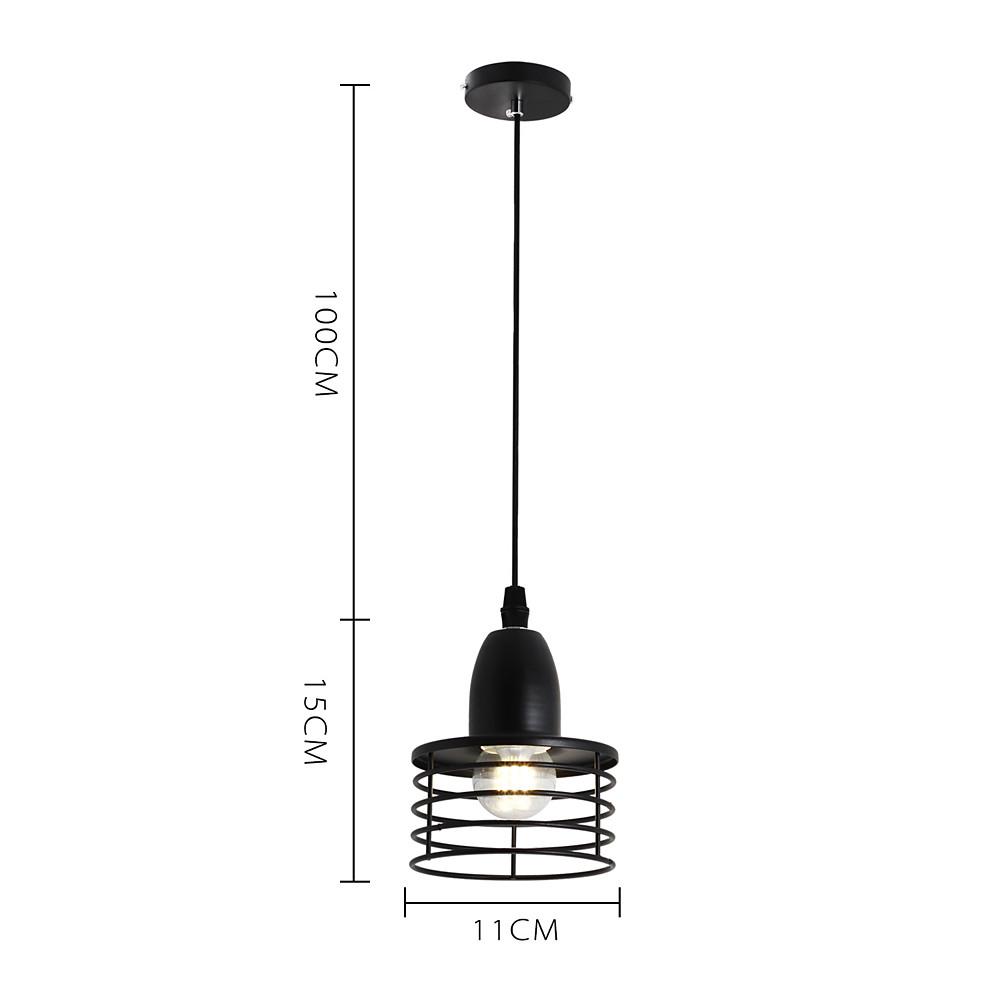Modern Metal Pendant Light with Crystal Glass Shade