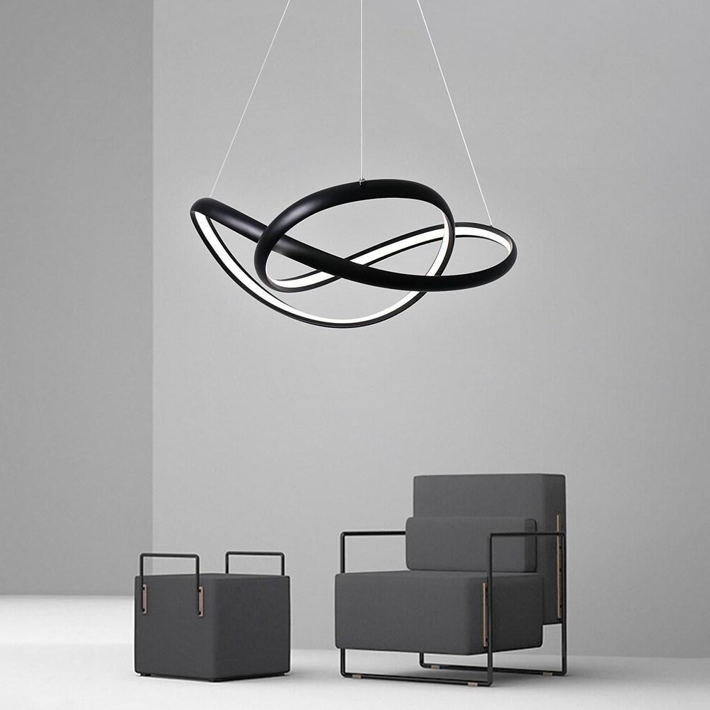 Abstract Wave Modern LED Pendant Light - Dimmable Dining Room