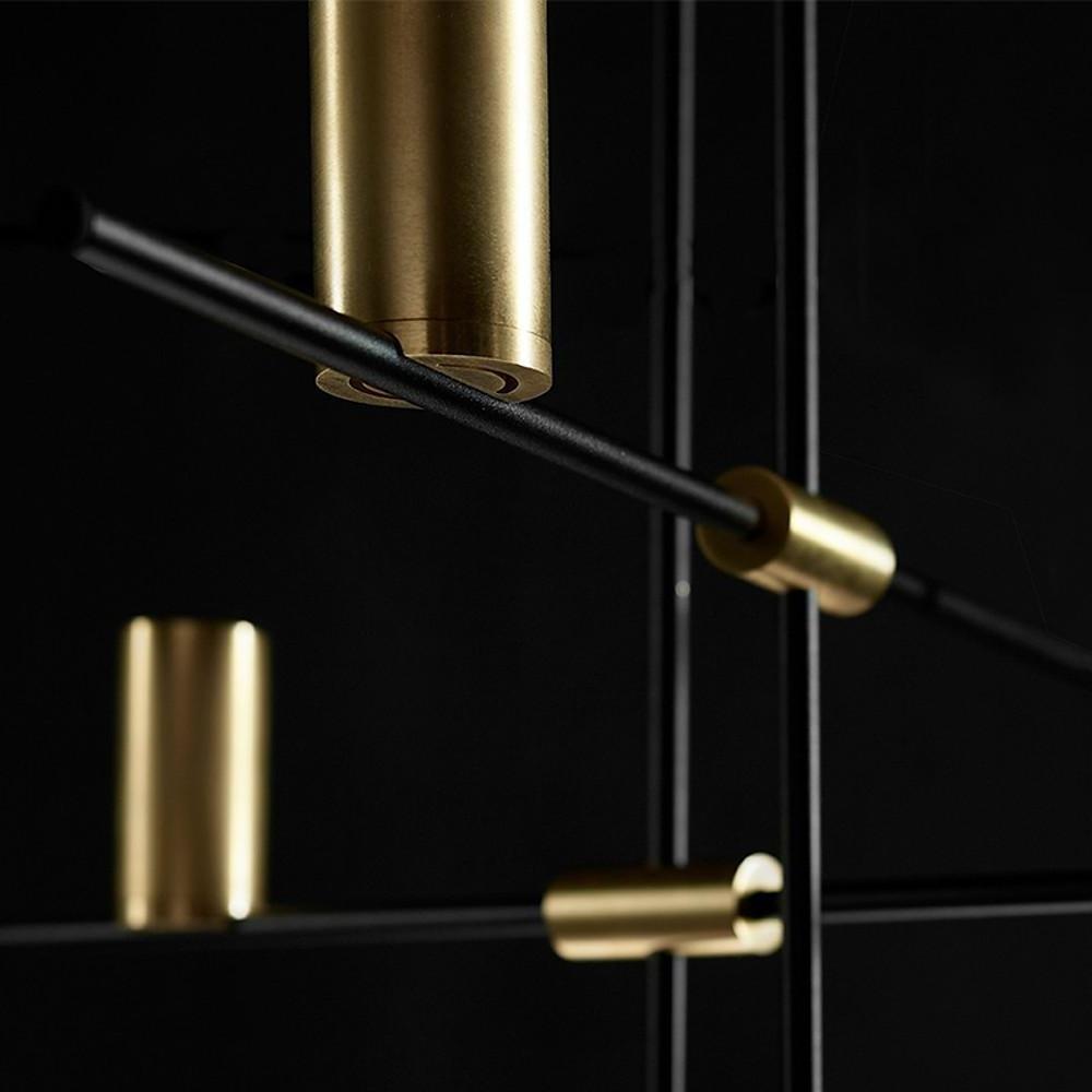 Sputnik Chandelier 12-Light Gold Metal Geometric Pendant Light
