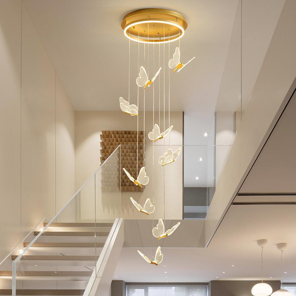 Butterfly Pendant Light Modern Acrylic Metal LED Chandelier