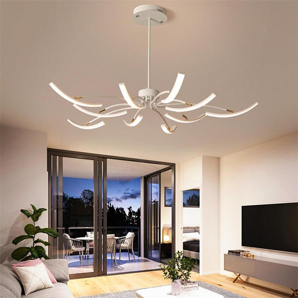 Flower Petal Dimmable LED Chandelier Modern Aluminum Pendant Light