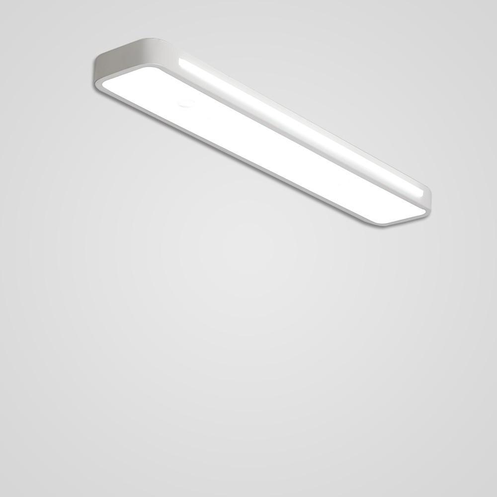 Modern Rectangular LED Flush Mount Ceiling Light - Black/White