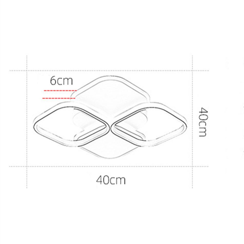 Overlapping Squares LED Flush Mount Ceiling Light - Modern Geometric