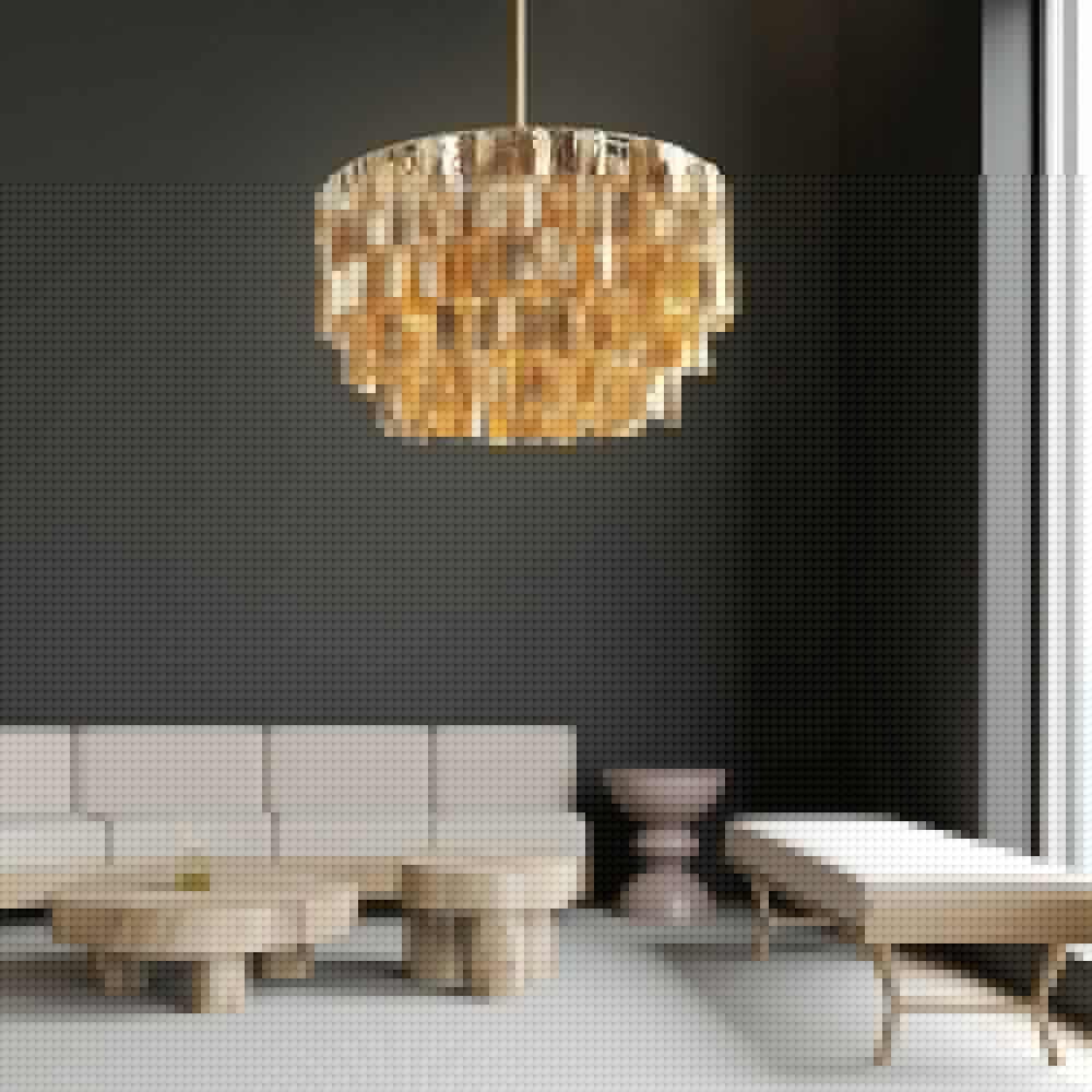 Shell Cascade Chandelier - Modern Tiered Pendant Light
