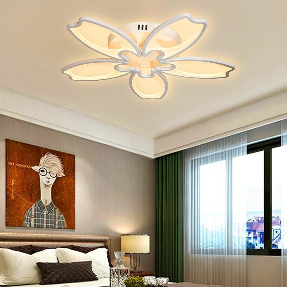 Modern Flower Petal LED Ceiling Light Dimmable Flush Mount