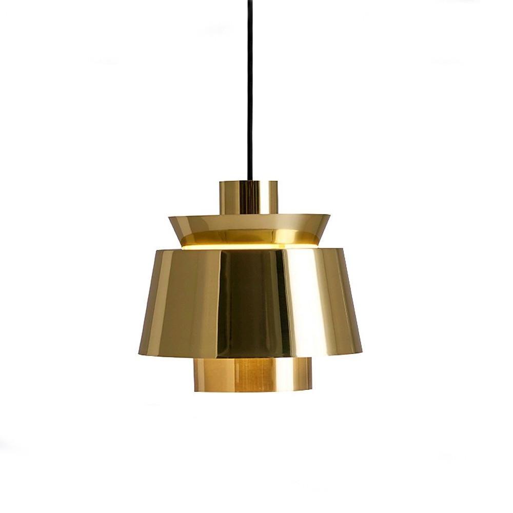 Modern Cylindrical Metal Pendant Light with Electroplated Finish