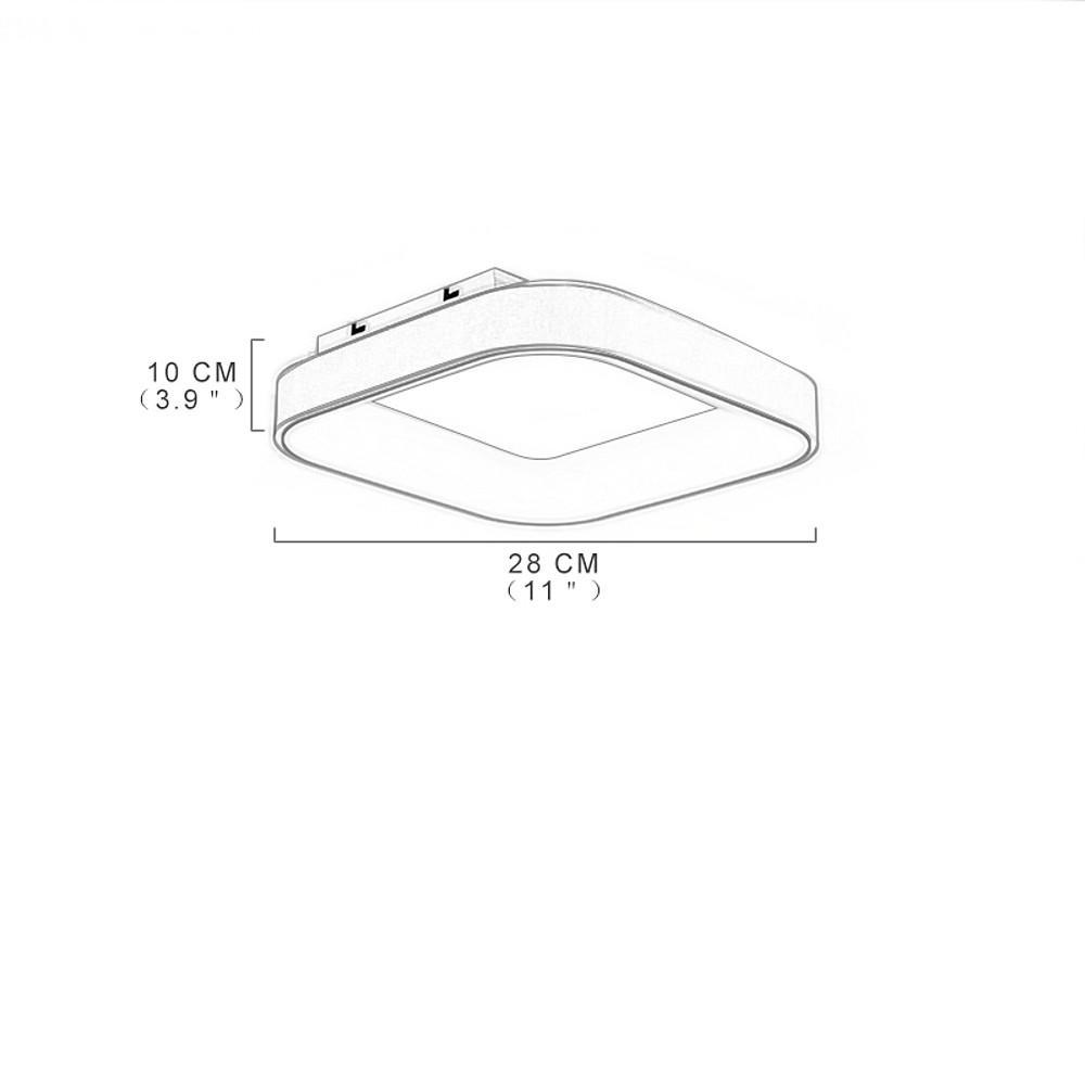 Square Modern LED Flush Mount Ceiling Light – Metal & Acrylic