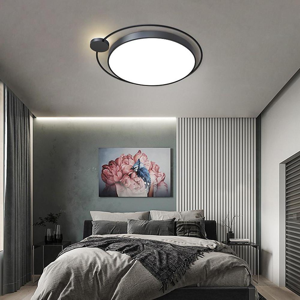 Circular Dimmable LED Flush Mount Ceiling Light | Nordic Style