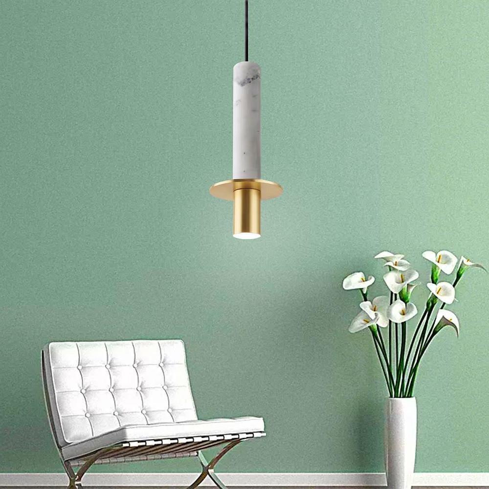 Classic Cylindrical Glass Pendant Light with LED
