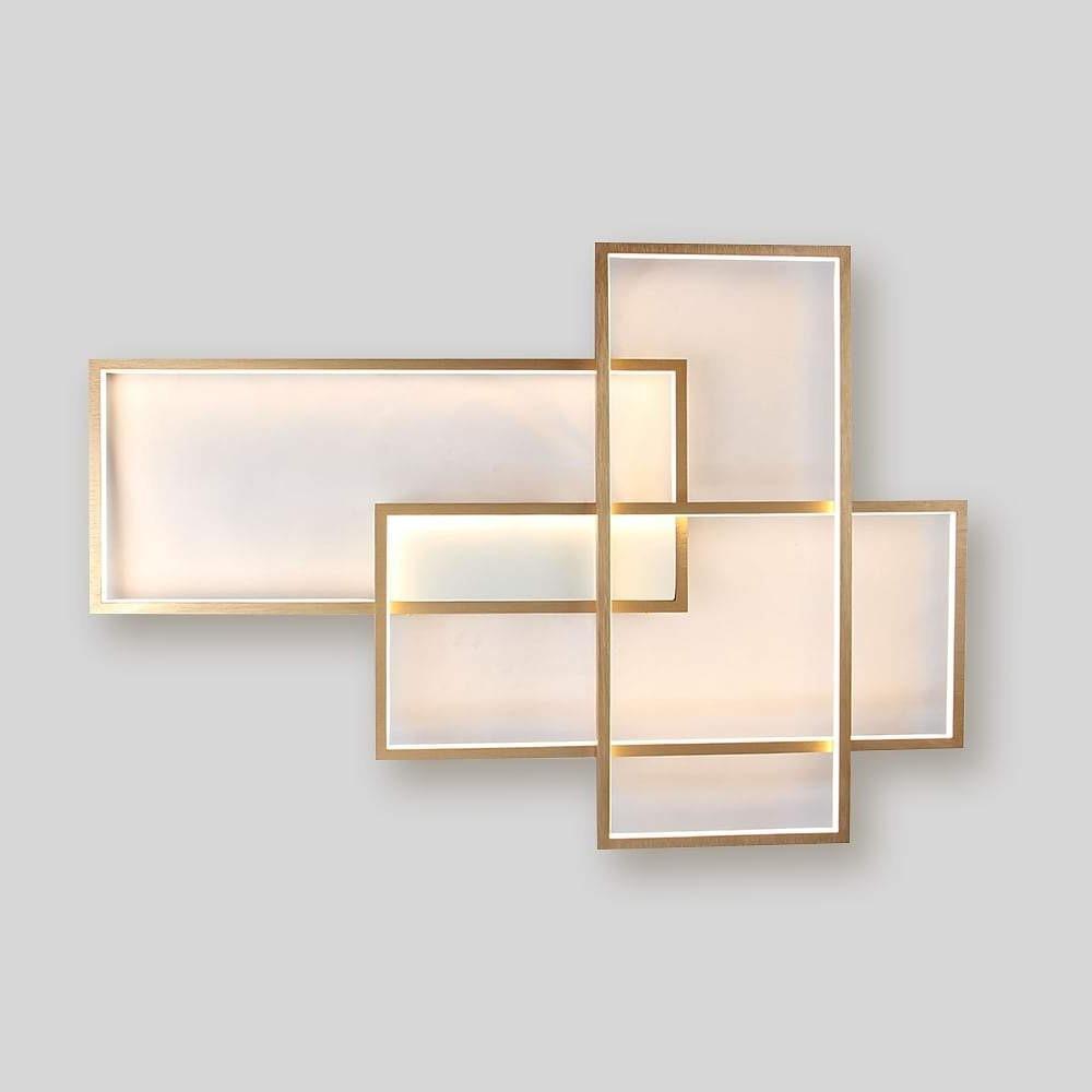 Rectangular Hybrid Modern Flush Mount Ceiling Light with LED