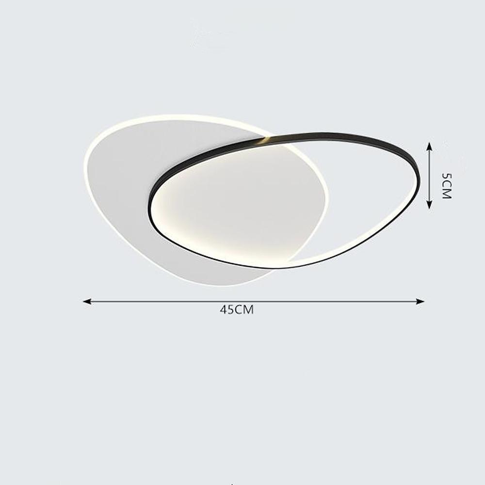 Rounded Triangles Flush Mount LED Ceiling Light - Artistic Design