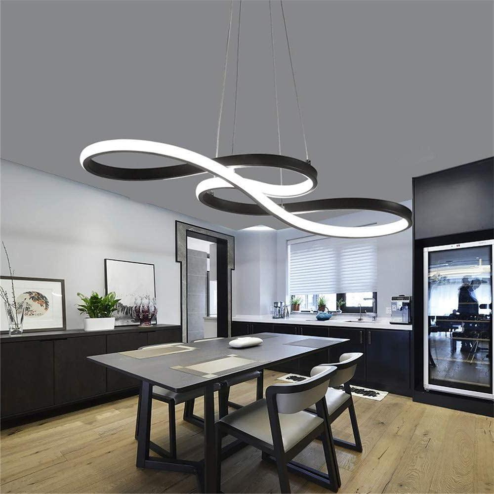Modern Geometric LED Pendant Light - Aluminum Wave Design