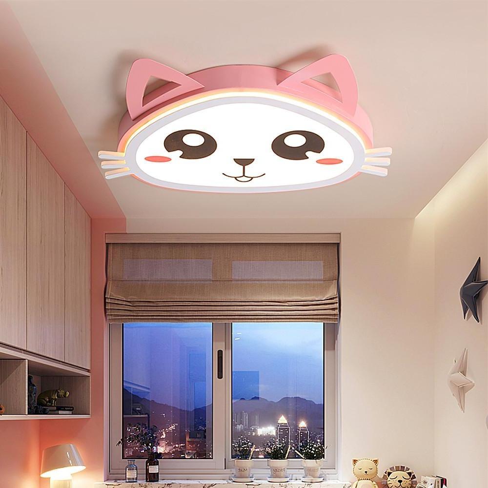Kitten Flush Mount LED Ceiling Light for Kids & Baby Rooms