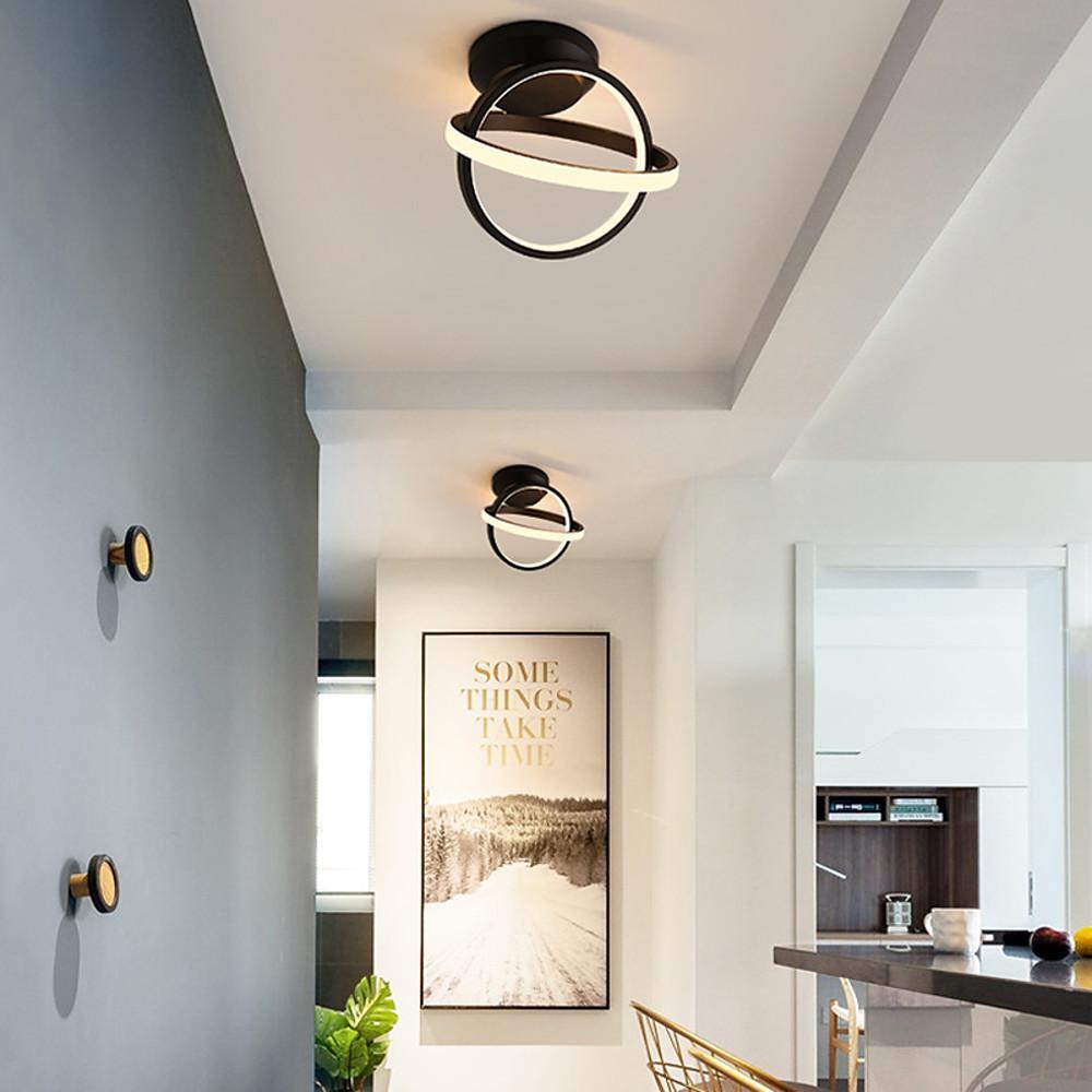 Modern LED Flush Mount Ceiling Light with Interlaced Rings