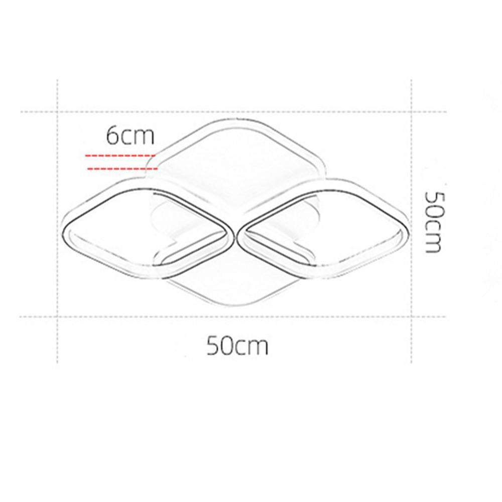 Geometric LED Flush Mount Ceiling Light - Modern Overlapping Squares