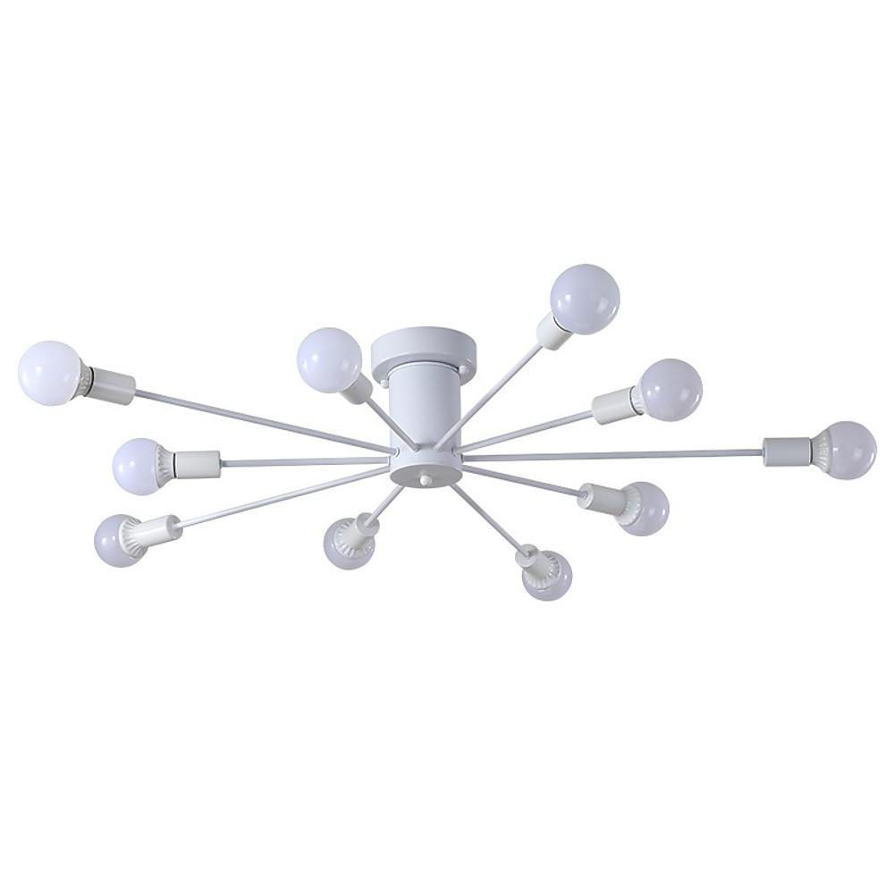 Modern 10-Light Metal Flush Mount Ceiling Light