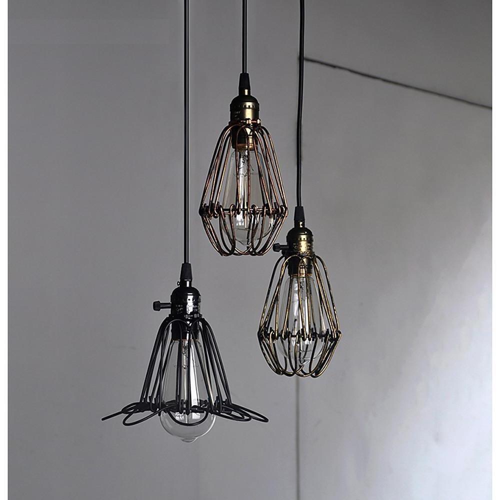 Industrial Metal Lantern Pendant Light - Ambient LED Ceiling Lamp