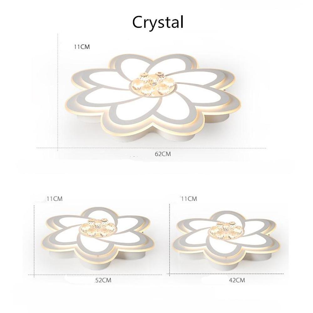 Modern Flower Flush Mount LED Ceiling Light Metal & Acrylic