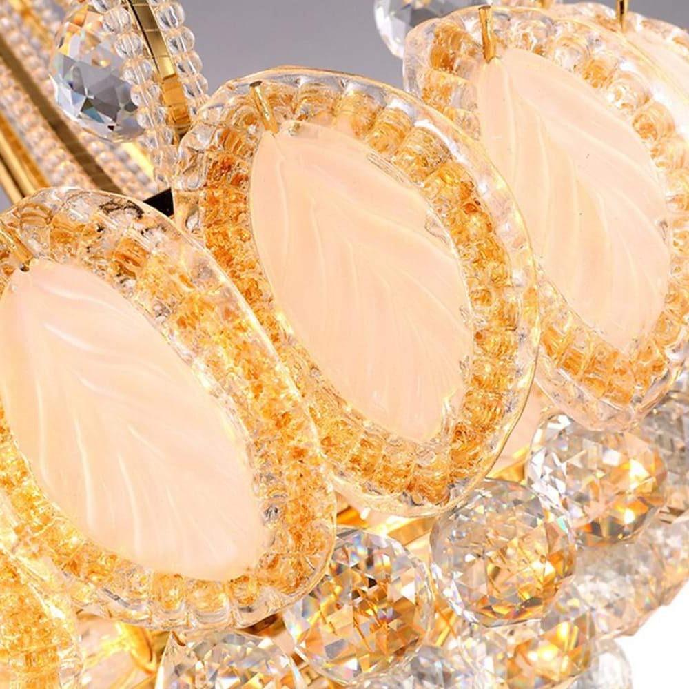 8-Light Crystal Chandelier - Modern Vintage Gold Silver Metal Frame
