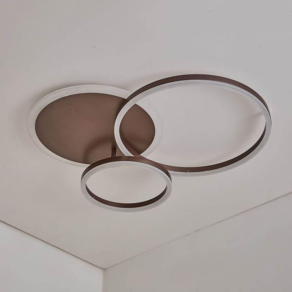 26" LED Artistic 3-Ring Flush Mount Ceiling Light - Aluminum