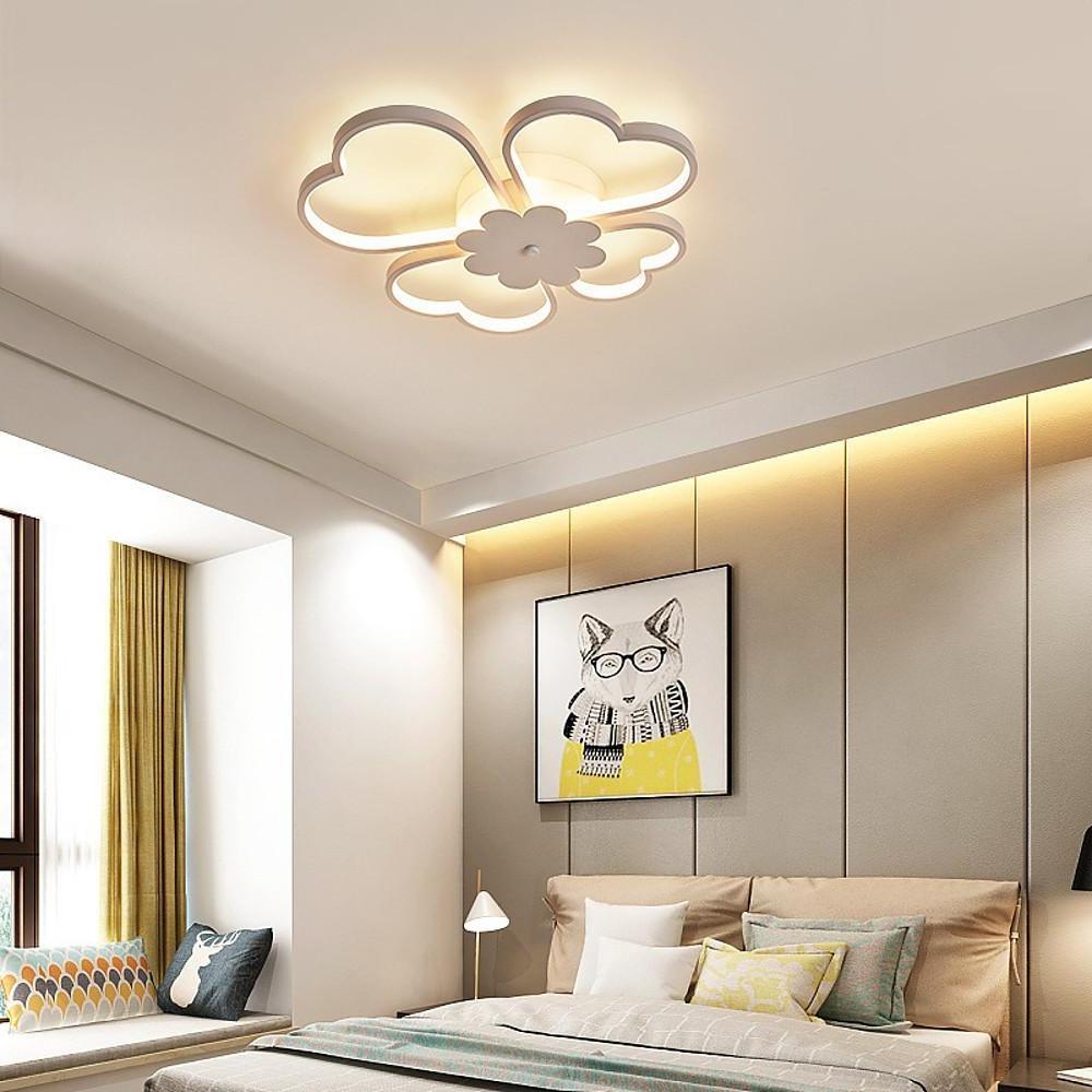 Modern Floral LED Flush Mount Ceiling Light - Metal & Aluminum
