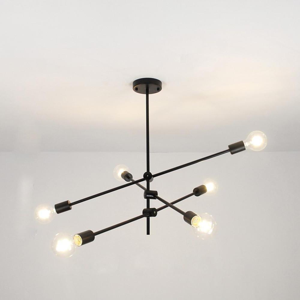 Modern Sputnik Chandelier 6-Light Metal Pendant