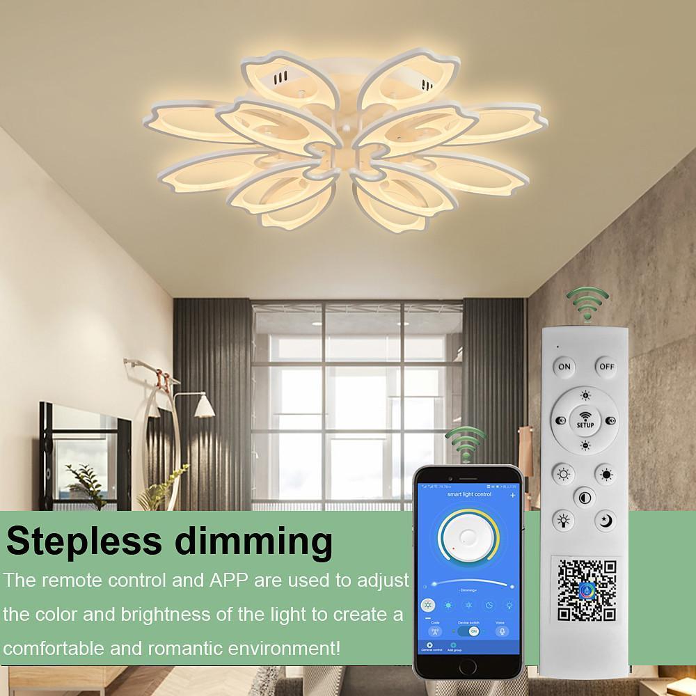 Modern Flower Petal LED Ceiling Light Dimmable Flush Mount