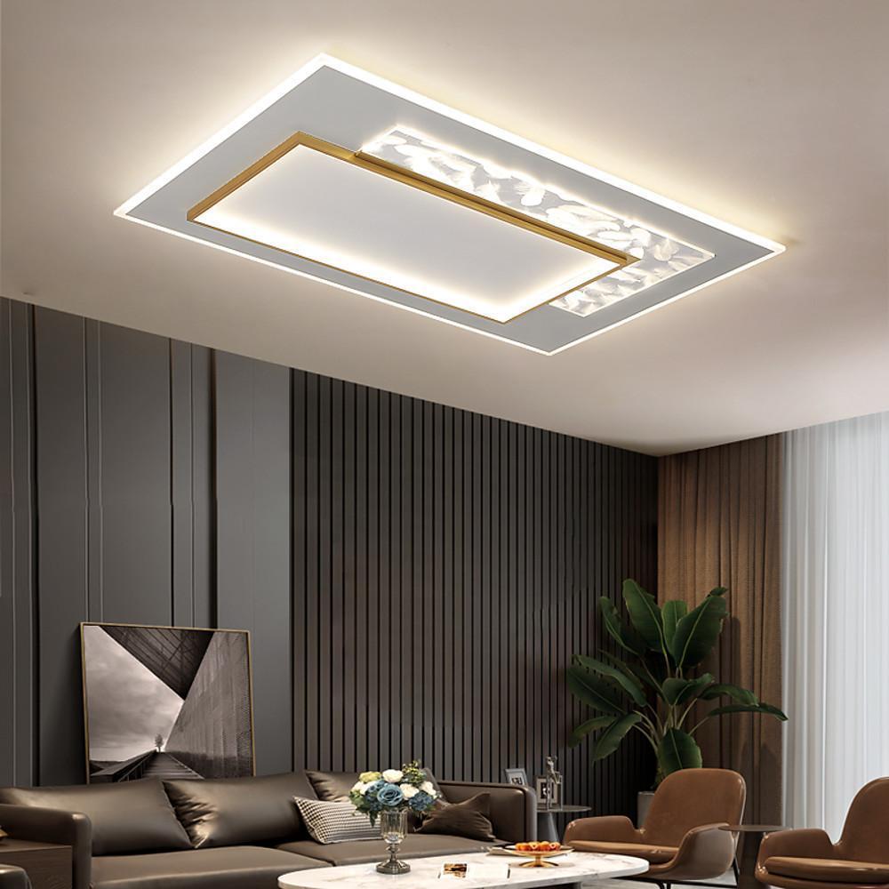 Modern Geometric Metal LED Flush Mount Ceiling Light