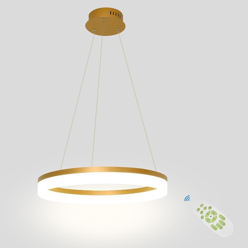 Modern Circular LED Pendant Light Aluminum Acrylic Island Lighting